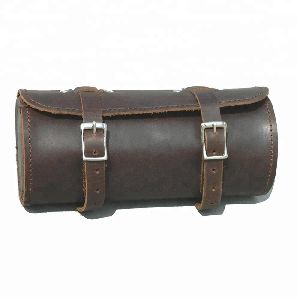 Leather Round Saddle Bag