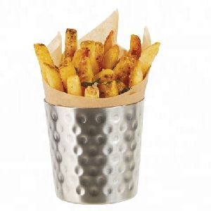 Stainless Steel Hammered Fry Cup