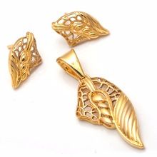 Brass Gold Polished earring pendant set