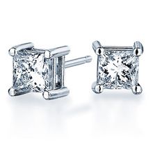 Princess cut natural diamonds