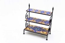 blue pottery Shoe rack