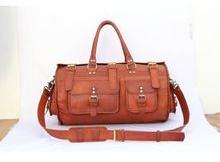 high quality genuine goat leather duffle bag men leather travel