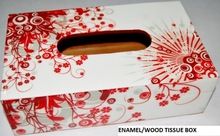 Wood/Enemal Tissue box