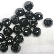 checkerboard cut black spinel gemstone