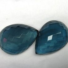 flat back loose London blue topaz gemstone