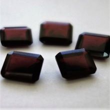 indian garnet natural gemstone emerald cut