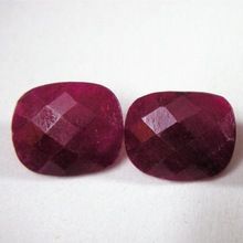 loose red corundum natural gemstone