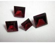 princess cut red garnet