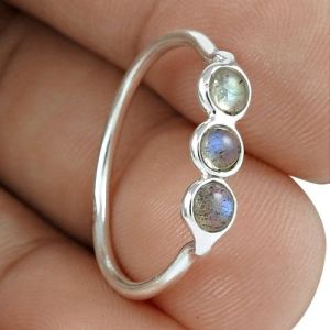 Scrumptious 925 Sterling Silver Labradorite Gemstone Ring Jewelry Mayorista