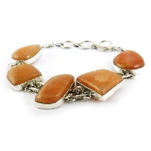 Sterling Silver Fashion Jewelry Ethnic Aventurine Gemstone Bracelet