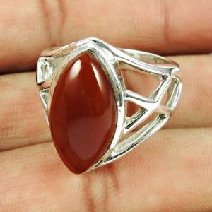 Sterling Silver Jewellery Fashion Carnelian Gemstone Ring Grossiste