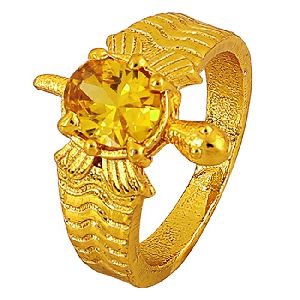 Golden plated Gemstone kachua ring