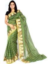 Chanderi cotton banarasi zari border saree