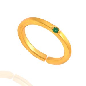 Green Onyx Gold Vermeil Sterling Silver Ring