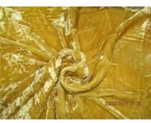 100% crushed Velvet fabric 58 inch mustard gold