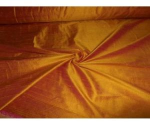 100% Pure SILK Dupioni FABRIC Burning Sun 54 inch with slubs