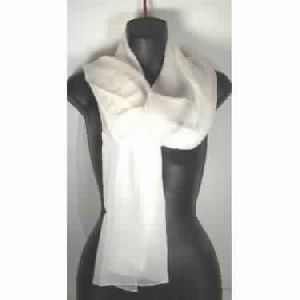 22 x 72 inch long white silk chiffon scarves