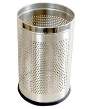 Round outdoor stainless steel dustbin