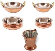 Steel Copper Kitchen Set