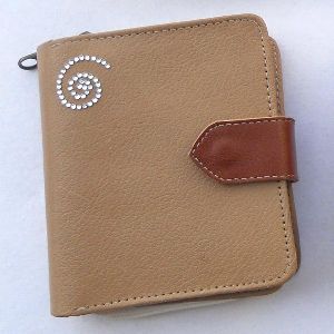 leather with gem stone wallets