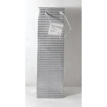 silver embossed handmade wine bag