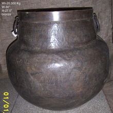 Antique brass flower pots