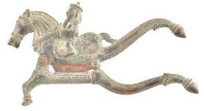 Brass Nut Cracker With a Rider On A Horse