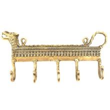 Handmade Brass Golden Key Wall Rack Hanging Hooks