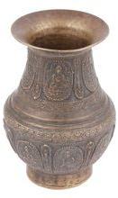 Handmade Bronze Antique Vase With Buddha