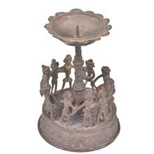 Handmade Indian Brass Tribal Candle Holder