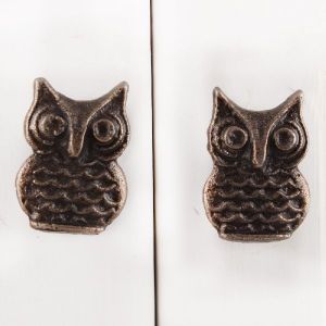Owl Metal Dresser Knobs
