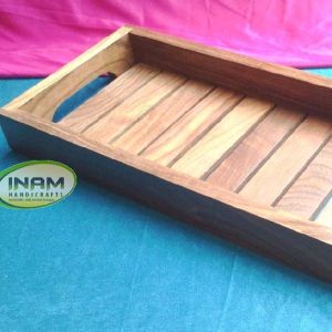 Handmade wooden serving tray