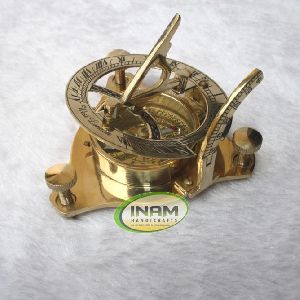 Nautical brass sundial