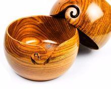 wooden Yarn Storage Bowl