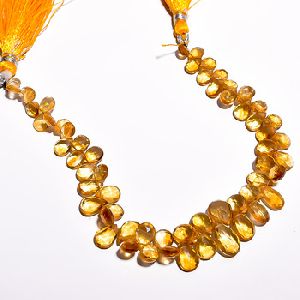 Yellow Citrine Gemstone Beads