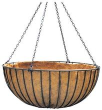 IRON HANGING BASKET WITH COCO LINER