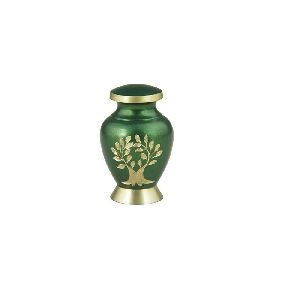 Green Tree Brass Cremation Urn