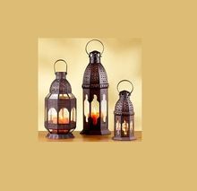 Antique Copper Finish Candle Lantern