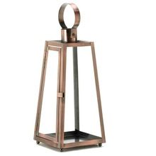 Copper Finish Candle Lantern