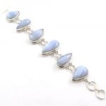 925 silver blue lace agate bracelet