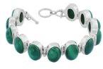 925 silver malachite fashion silver bracelet