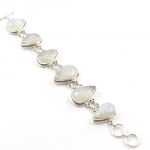 925 silver rainbow moonstone bracelet