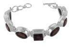 925 silver smoky quartz bracelet