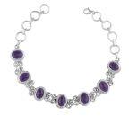 925 sterling silver amethyst bracelet