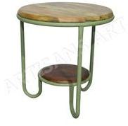 Double Shelf Round Table