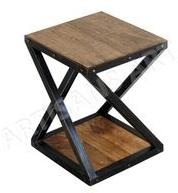 Industrial Metal Wood Stool