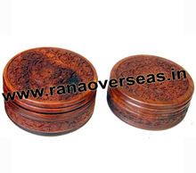 Wooden Carving Round Choclate Boxes