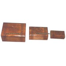 Wooden Hand Carving Decorative Utility Boxes