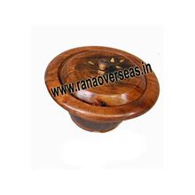 Wooden Plain Round Cookie Box