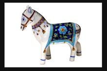 Home Decor Art Gallery Horse Blue Pottery